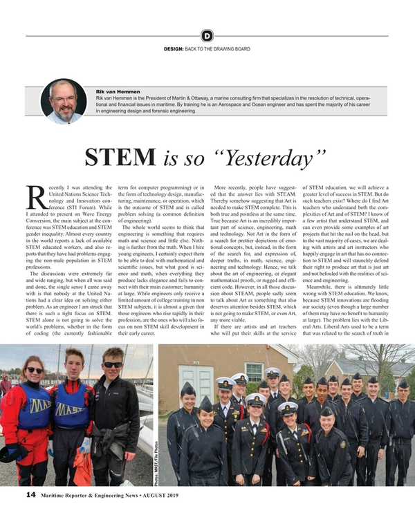 Maritime Reporter Magazine, page 14,  Aug 2019