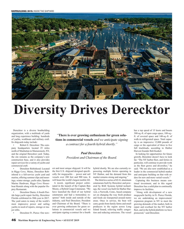 Maritime Reporter Magazine, page 46,  Aug 2019