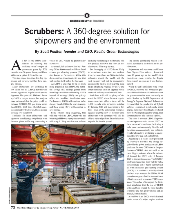 Maritime Reporter Magazine, page 72,  Nov 2019