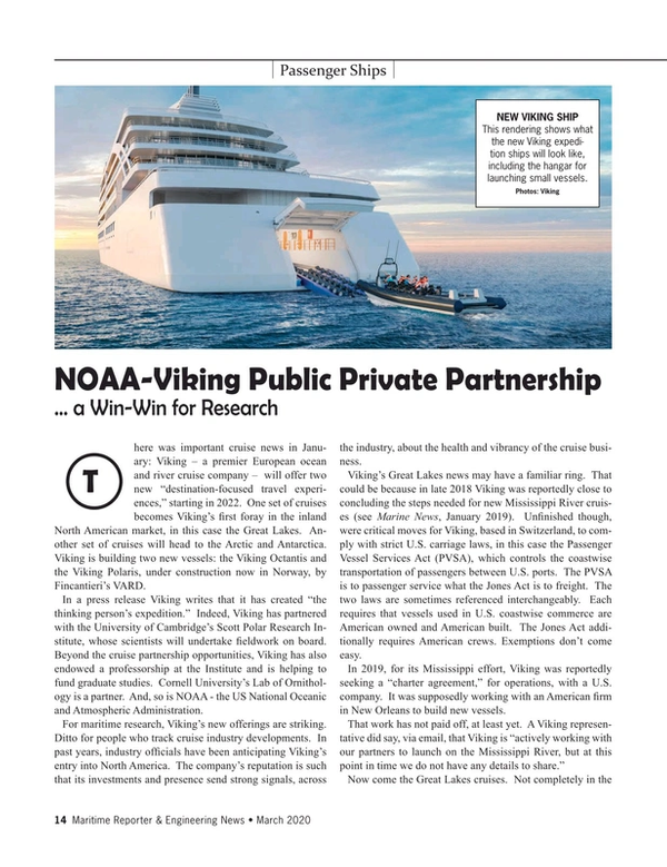 Maritime Reporter Magazine, page 14,  Mar 2020