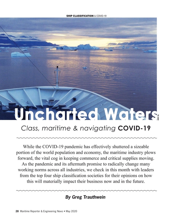 Maritime Reporter Magazine, page 28,  May 2020