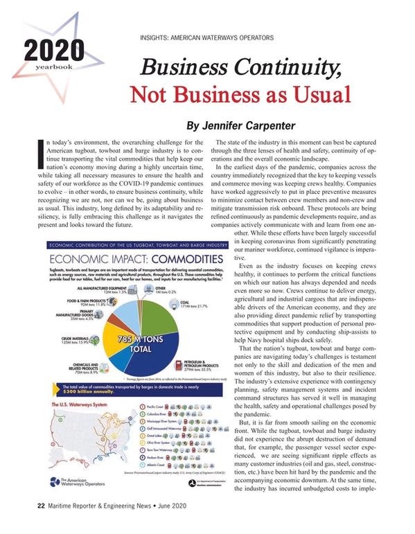 Maritime Reporter Magazine, page 22,  Jun 2020