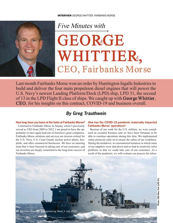 Maritime Reporter Magazine, page 30,  Jul 2020
