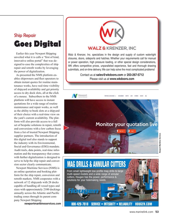 Maritime Reporter Magazine, page 53,  Apr 2021