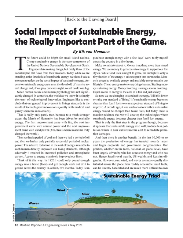 Maritime Reporter Magazine, page 18,  May 2021