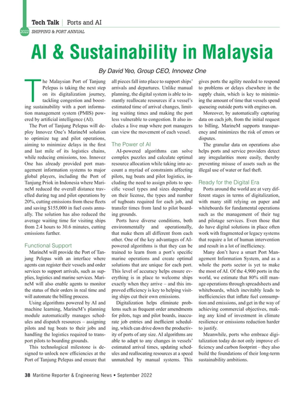 Maritime Reporter Magazine, page 38,  Sep 2022