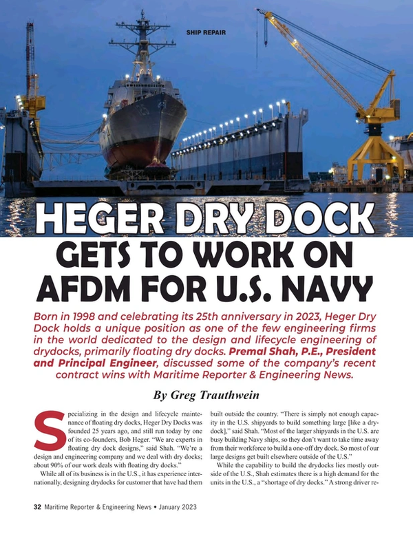 Maritime Reporter Magazine, page 32,  Jan 2023