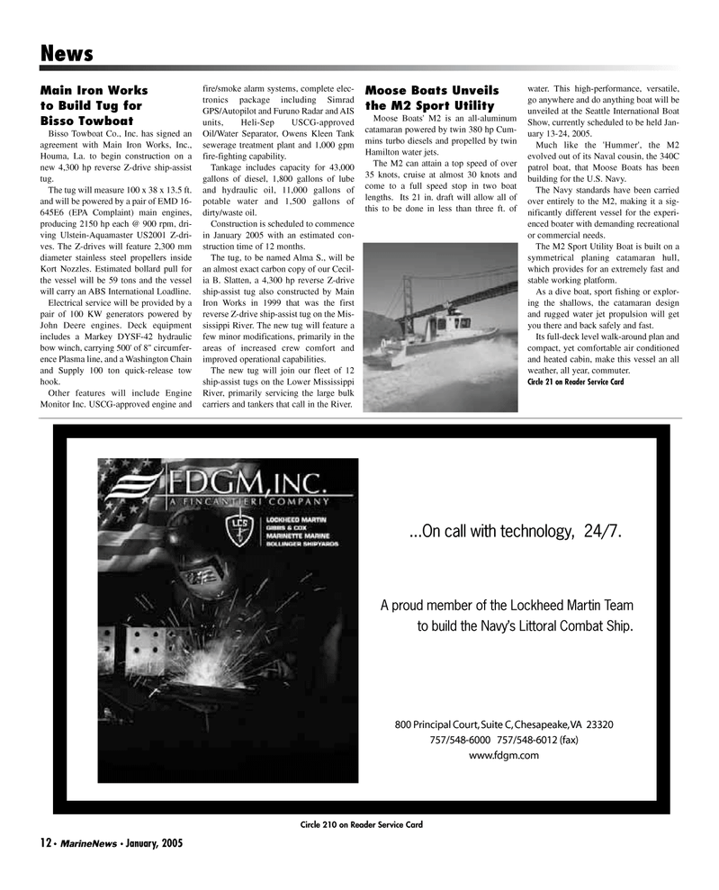 Marine News Magazine, page 12,  Jan 2005