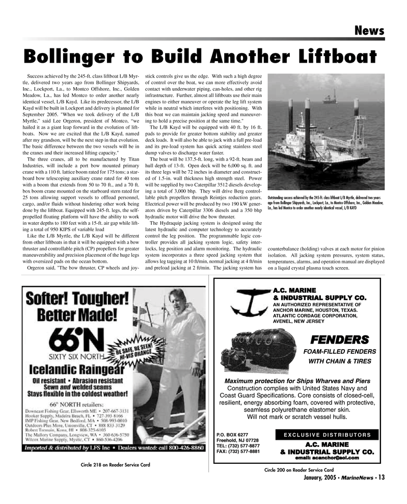 Marine News Magazine, page 13,  Jan 2005