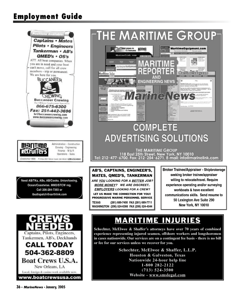Marine News Magazine, page 36,  Jan 2005