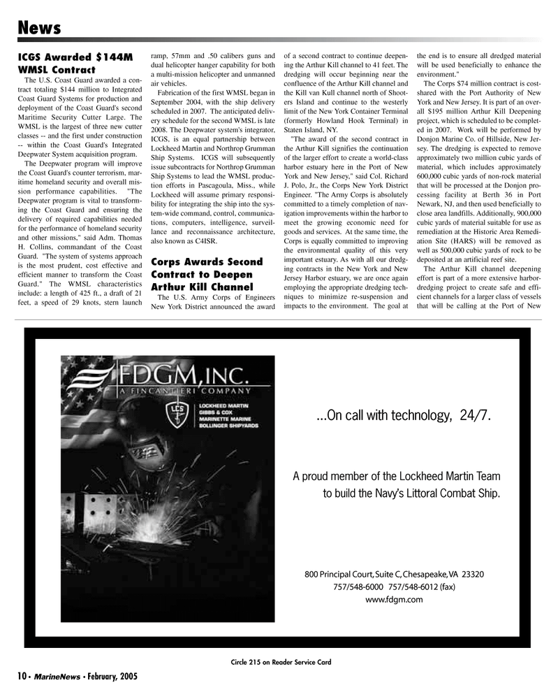 Marine News Magazine, page 10,  Feb 2005
