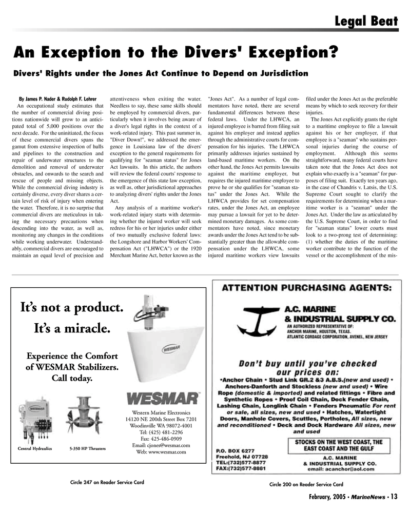 Marine News Magazine, page 13,  Feb 2005