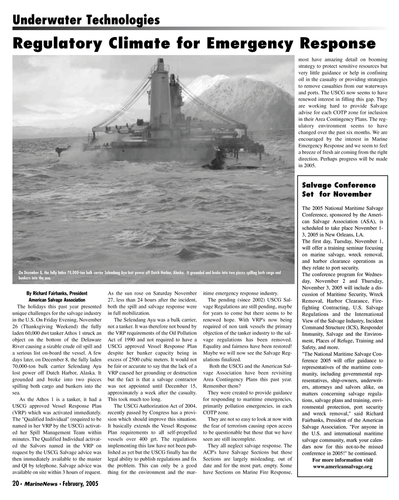 Marine News Magazine, page 20,  Feb 2005