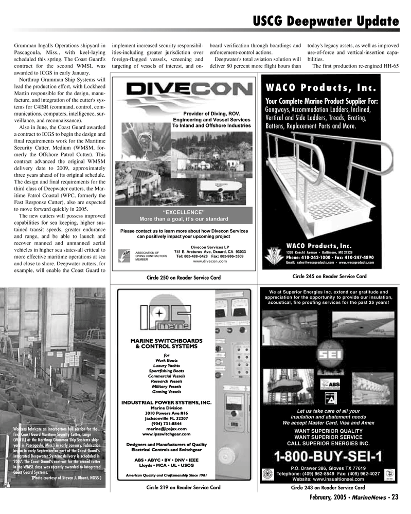 Marine News Magazine, page 23,  Feb 2005
