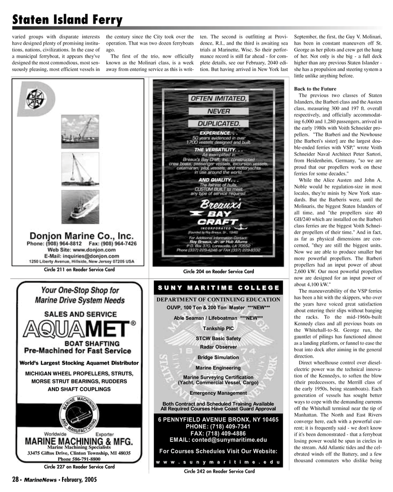 Marine News Magazine, page 28,  Feb 2005