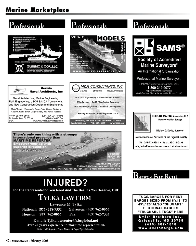 Marine News Magazine, page 40,  Feb 2005
