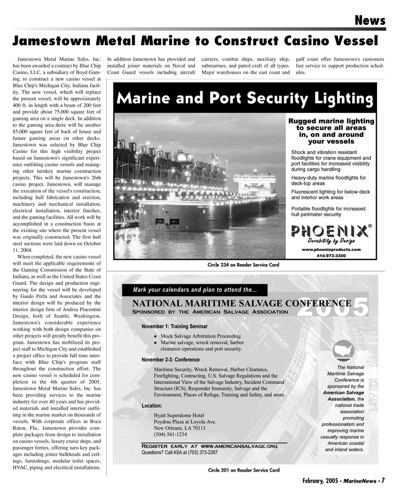 Marine News Magazine, page 7,  Feb 2005