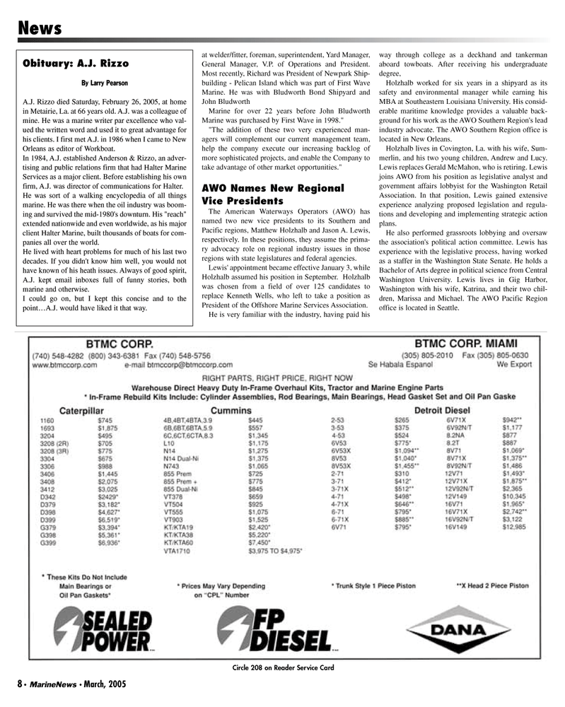 Marine News Magazine, page 8,  Mar 2005