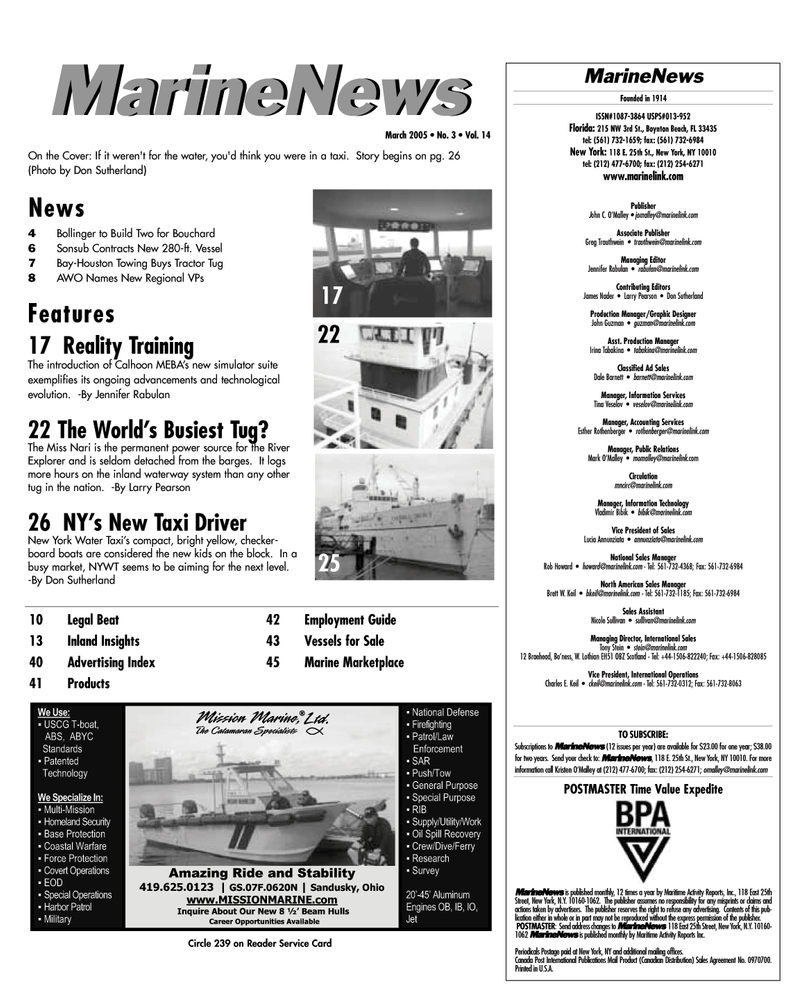 Marine News Magazine, page 2,  Mar 2005