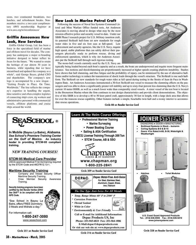 Marine News Magazine, page 38,  Mar 2005