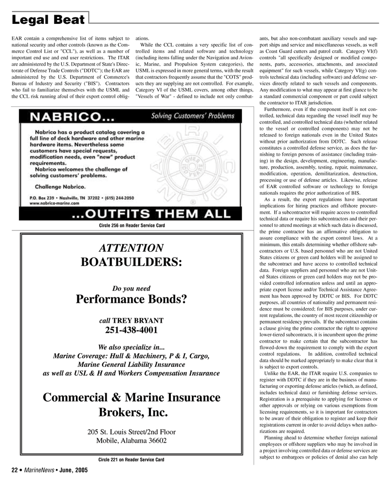 Marine News Magazine, page 22,  Jun 2005