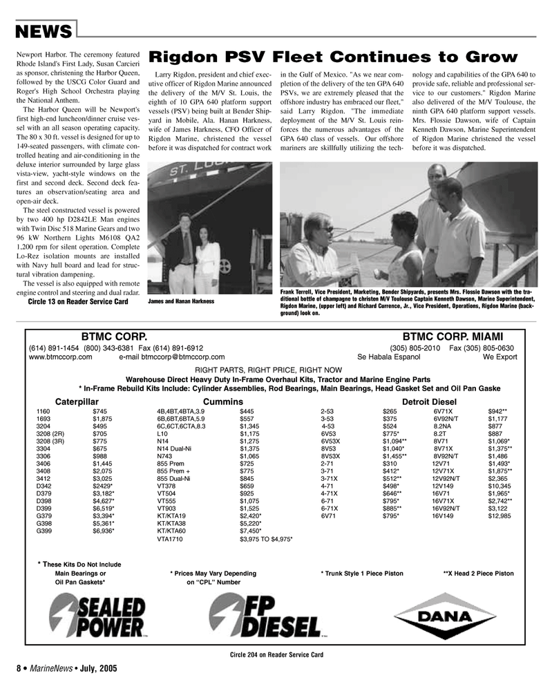 Marine News Magazine, page 8,  Jul 2005