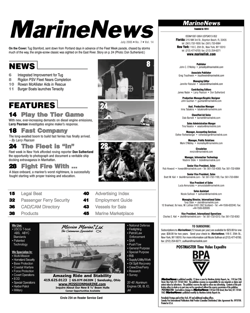 Marine News Magazine, page 2,  Jul 2005