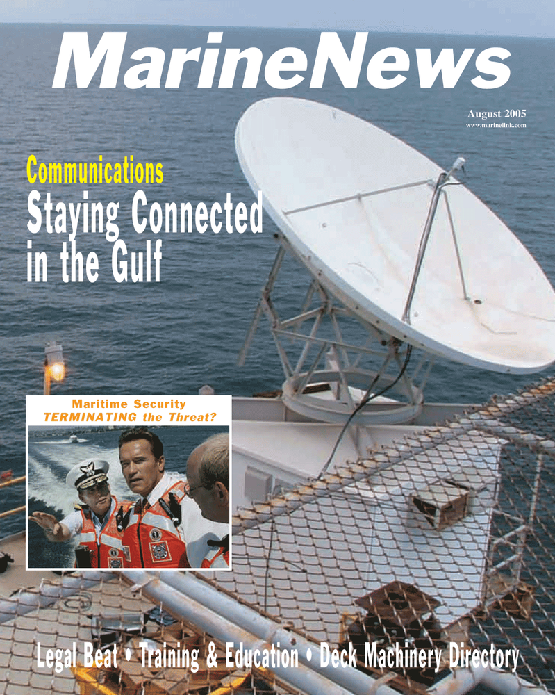 Marine News Magazine Cover Aug 2005 - 