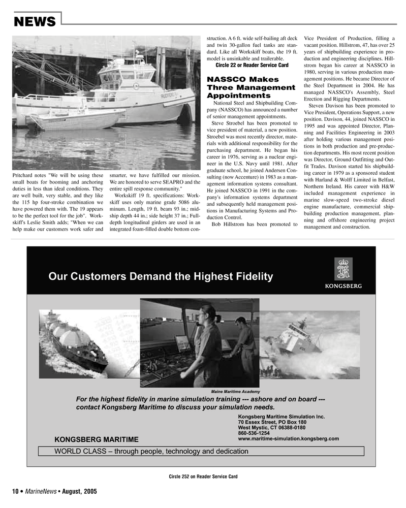 Marine News Magazine, page 10,  Aug 2005
