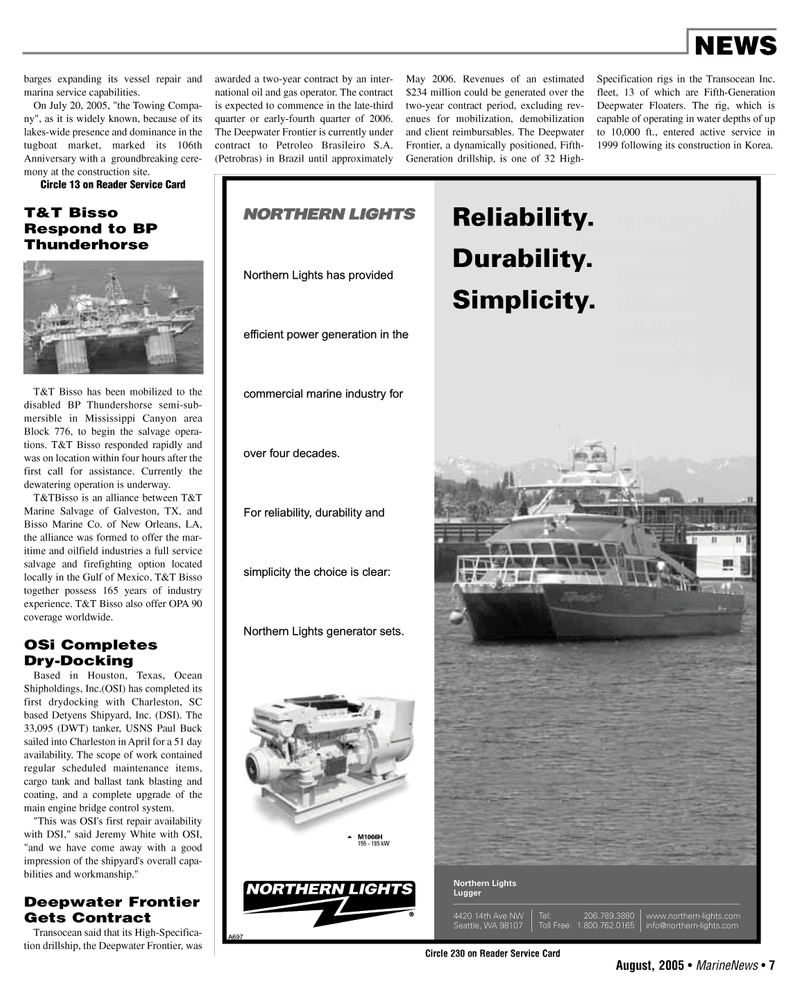 Marine News Magazine, page 7,  Aug 2005