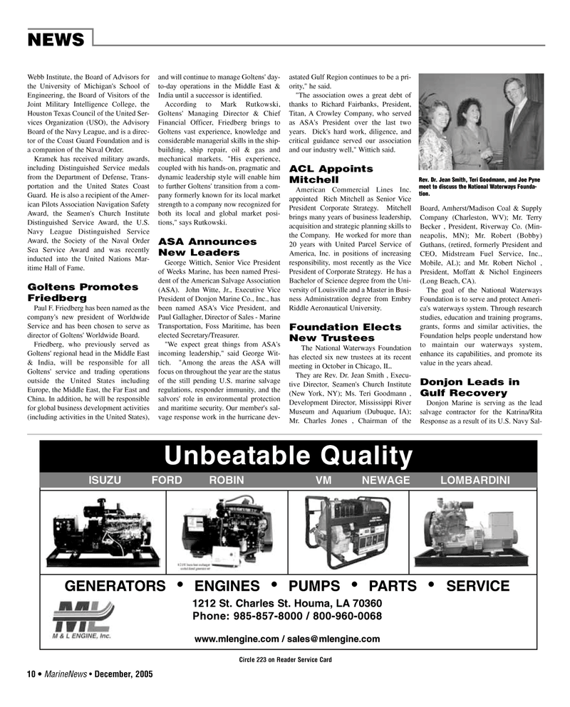 Marine News Magazine, page 10,  Dec 2005
