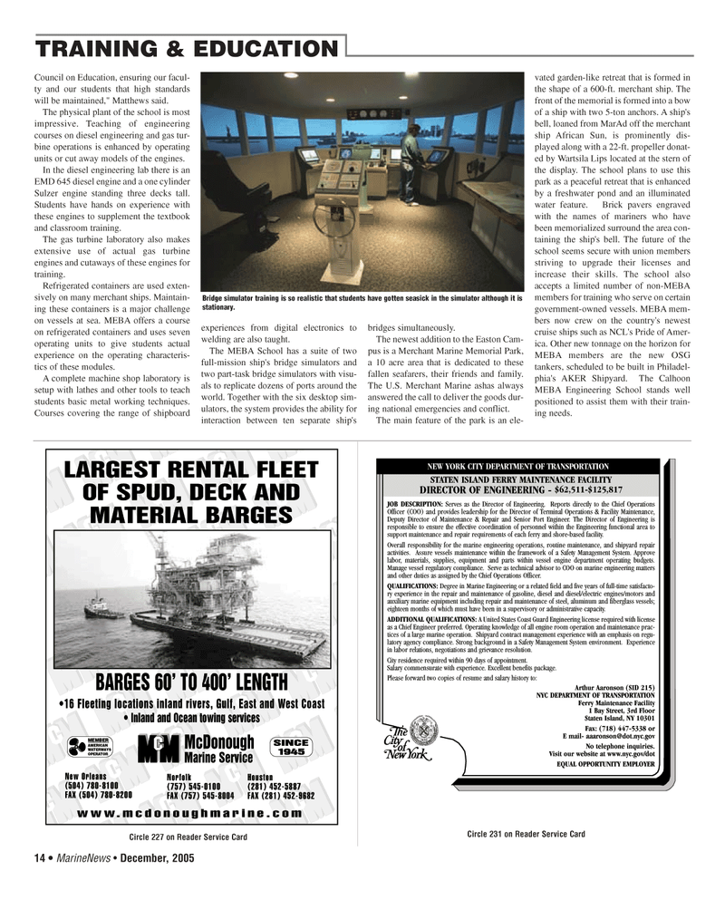 Marine News Magazine, page 14,  Dec 2005