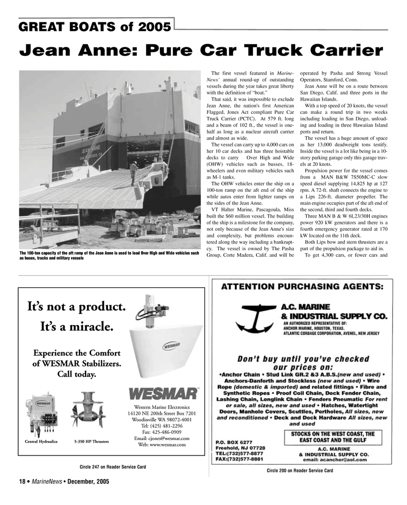 Marine News Magazine, page 18,  Dec 2005