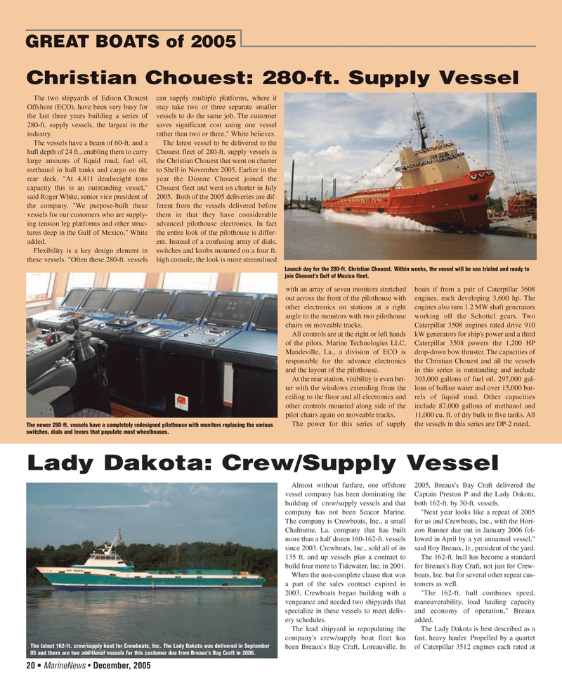 Marine News Magazine, page 20,  Dec 2005