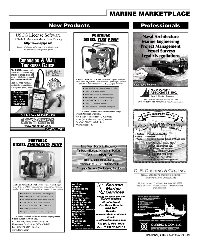 Marine News Magazine, page 39,  Dec 2005