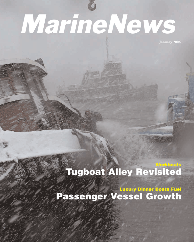 Marine News Magazine Cover Jan 2006 - North American Passenger Vessel Report