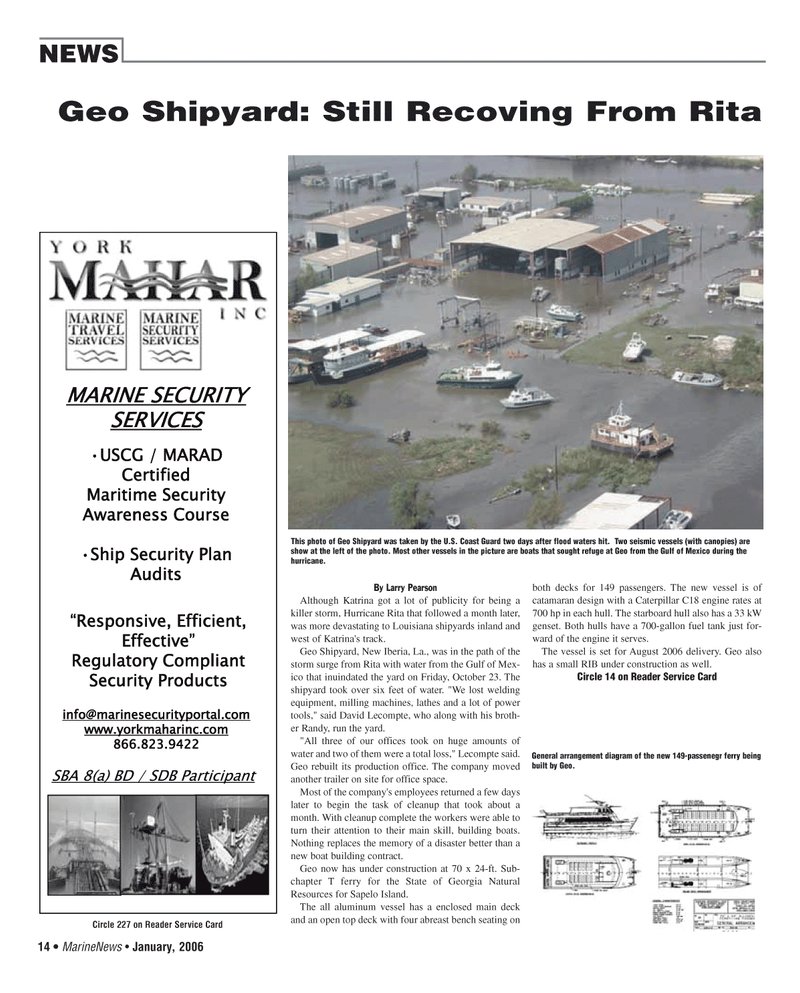 Marine News Magazine, page 14,  Jan 2006