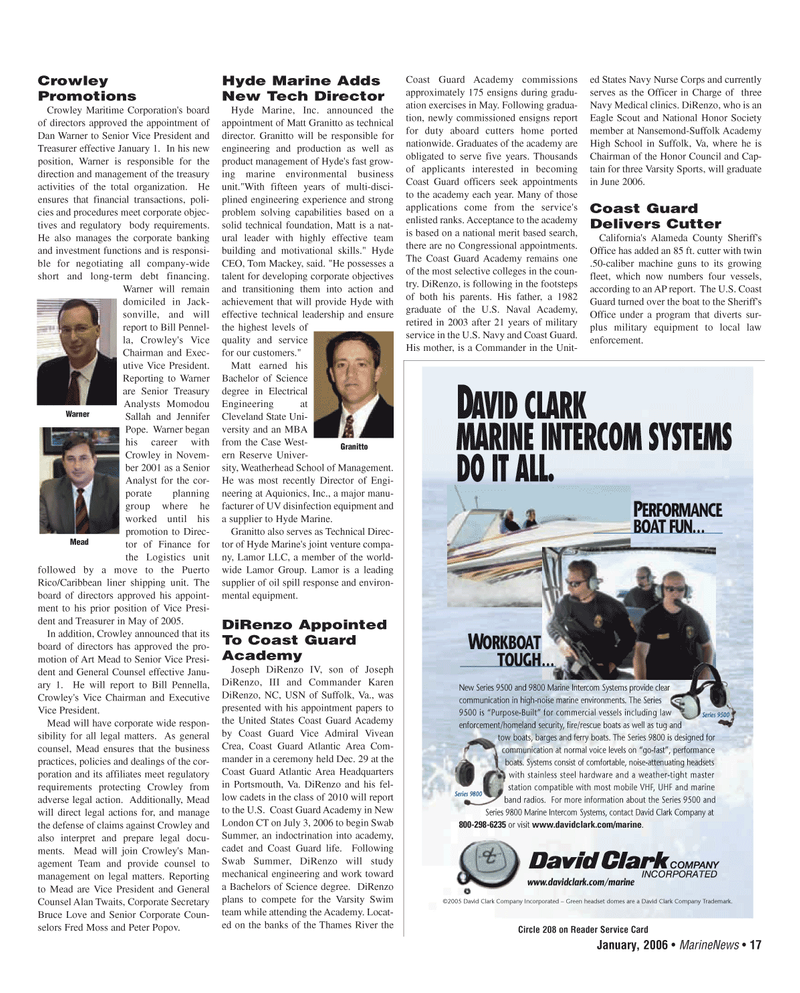 Marine News Magazine, page 17,  Jan 2006