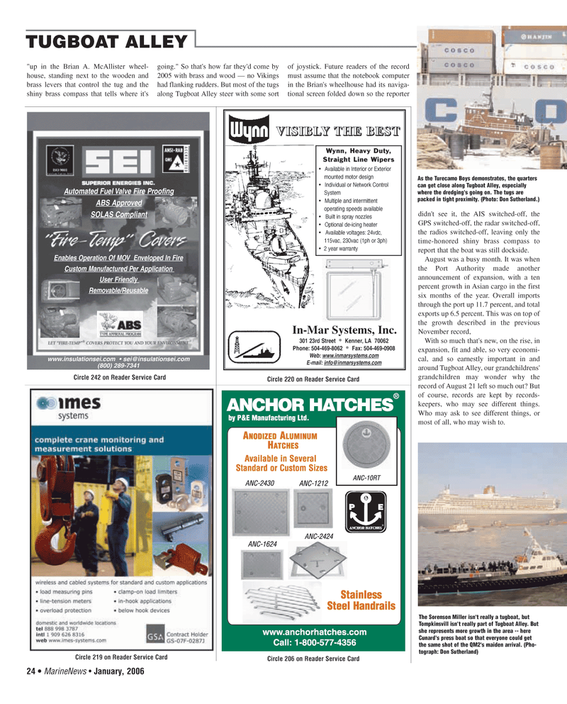 Marine News Magazine, page 24,  Jan 2, 2006
