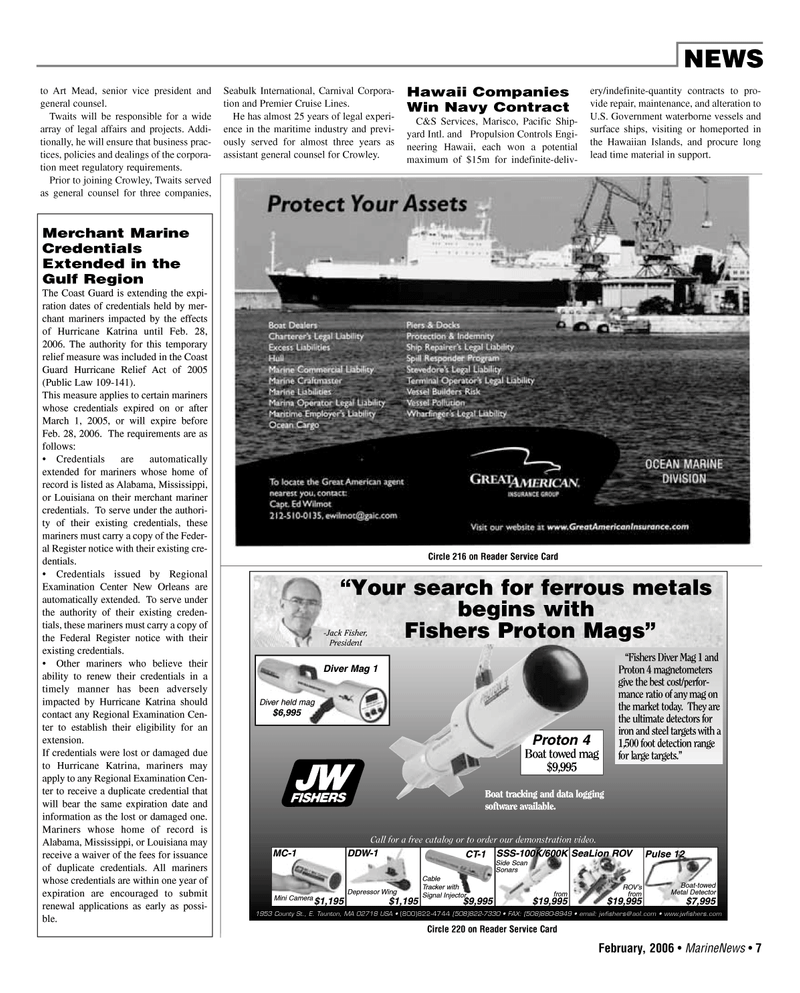 Marine News Magazine, page 7,  Feb 2006