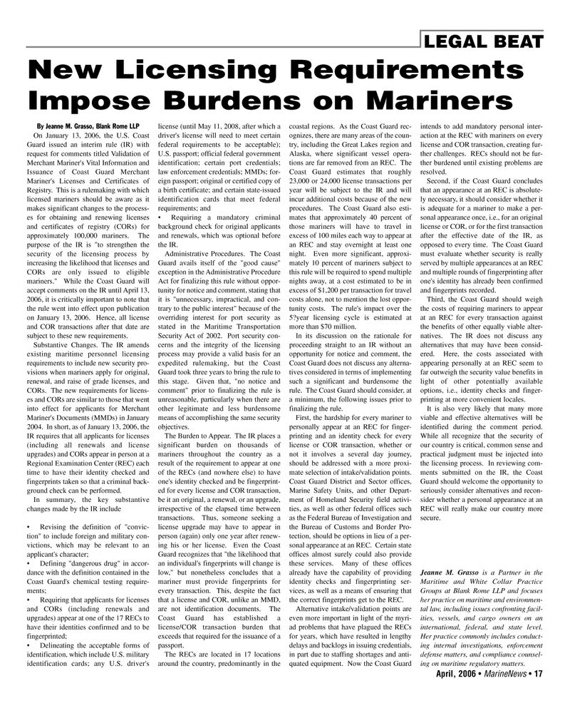 Marine News Magazine, page 17,  Apr 2006