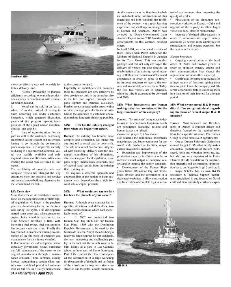 Marine News Magazine, page 34,  Apr 2006