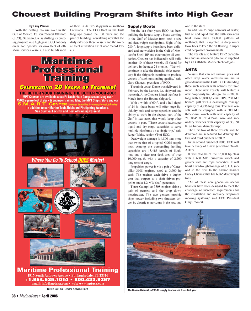 Marine News Magazine, page 38,  Apr 2006