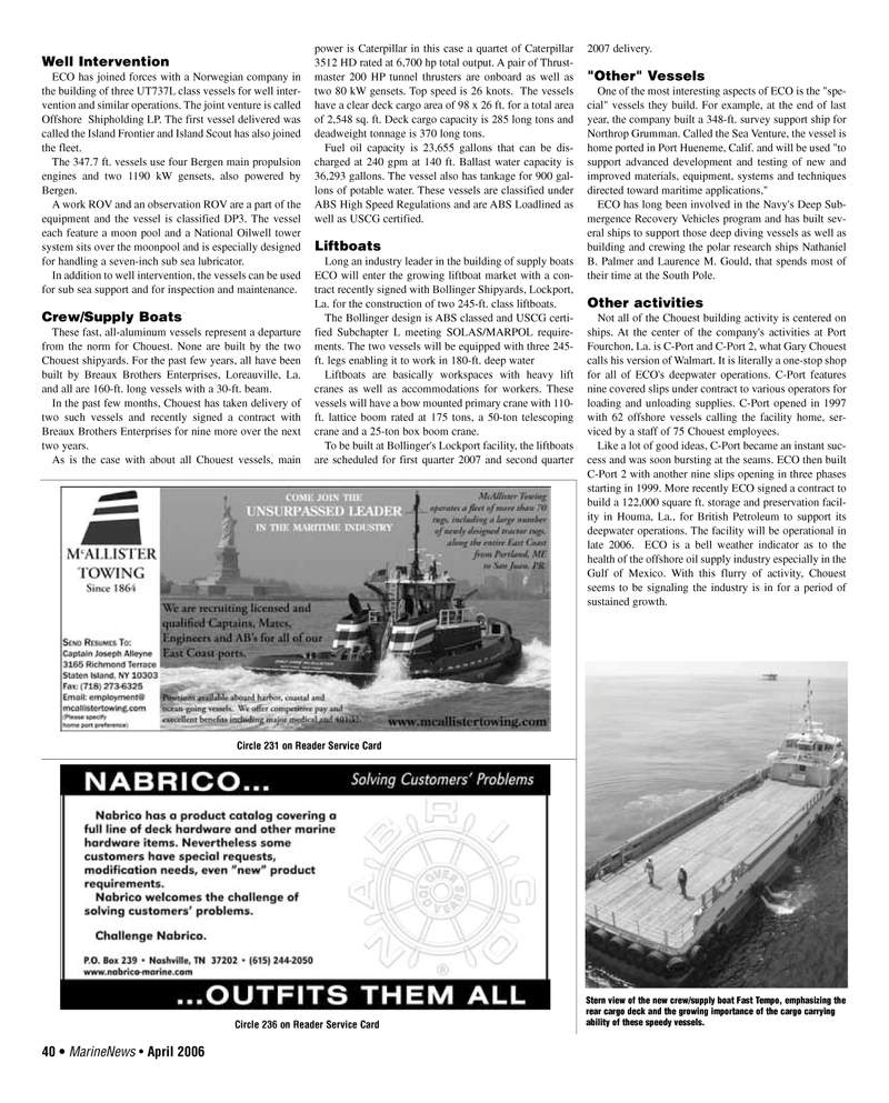 Marine News Magazine, page 40,  Apr 2006