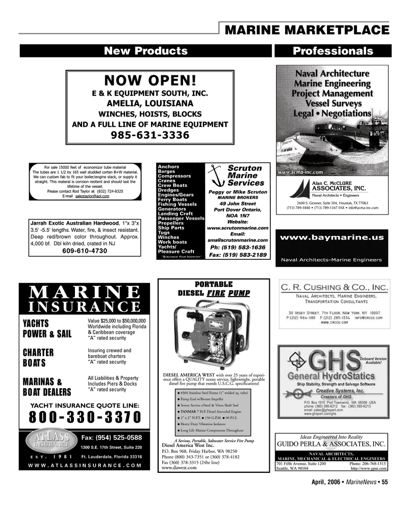Marine News Magazine, page 55,  Apr 2006