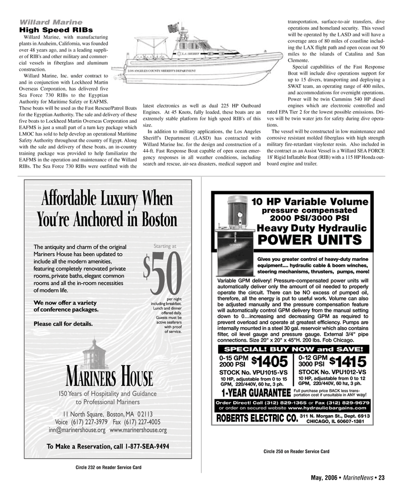 Marine News Magazine, page 23,  May 2006