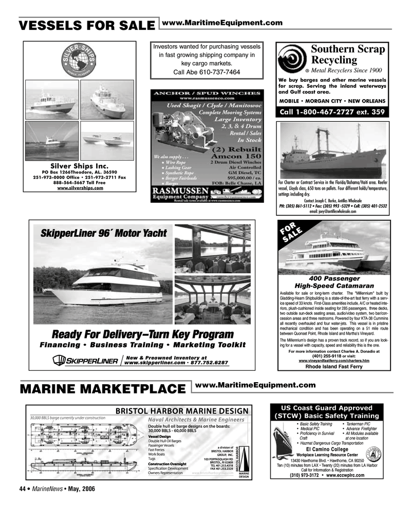 Marine News Magazine, page 44,  May 2006