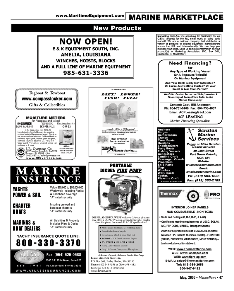 Marine News Magazine, page 47,  May 2006