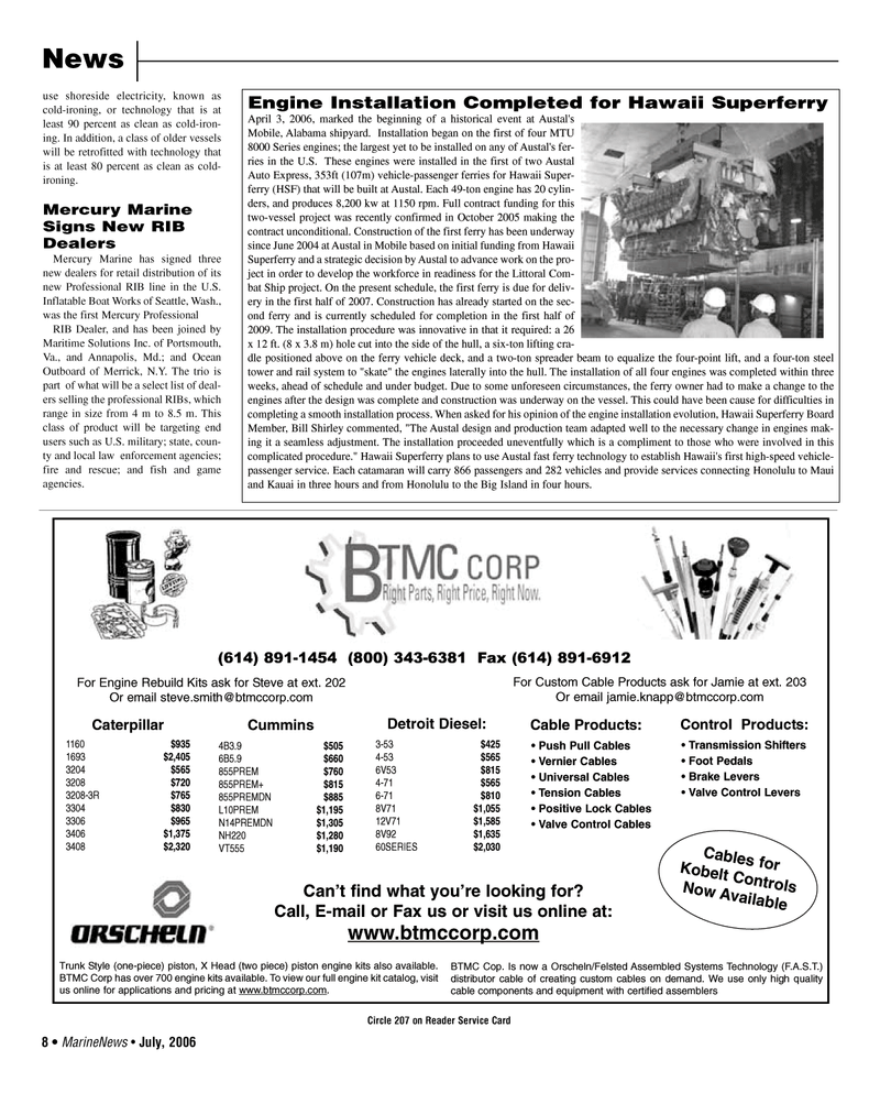 Marine News Magazine, page 8,  Jul 2006