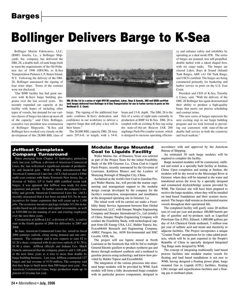 Marine News Magazine, page 24,  Jul 2006